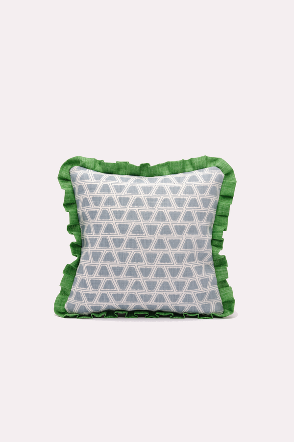 Reversible Cushion with Green Trim