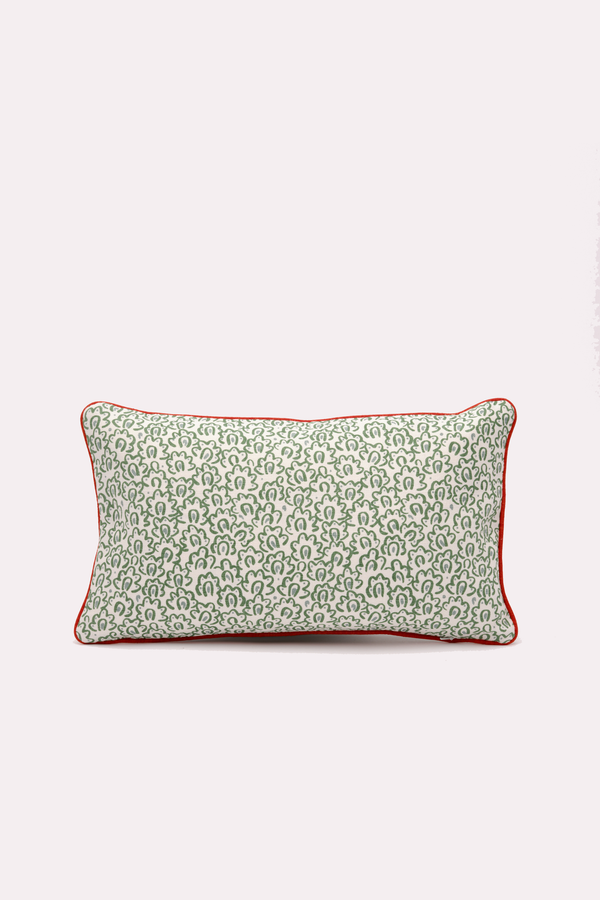 REVERSIBLE CUSHION WITH orange piping