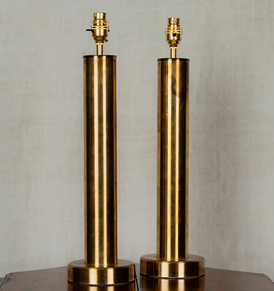 Pair of Brass Table Lamps by Kosta Elarmatur, Sweden