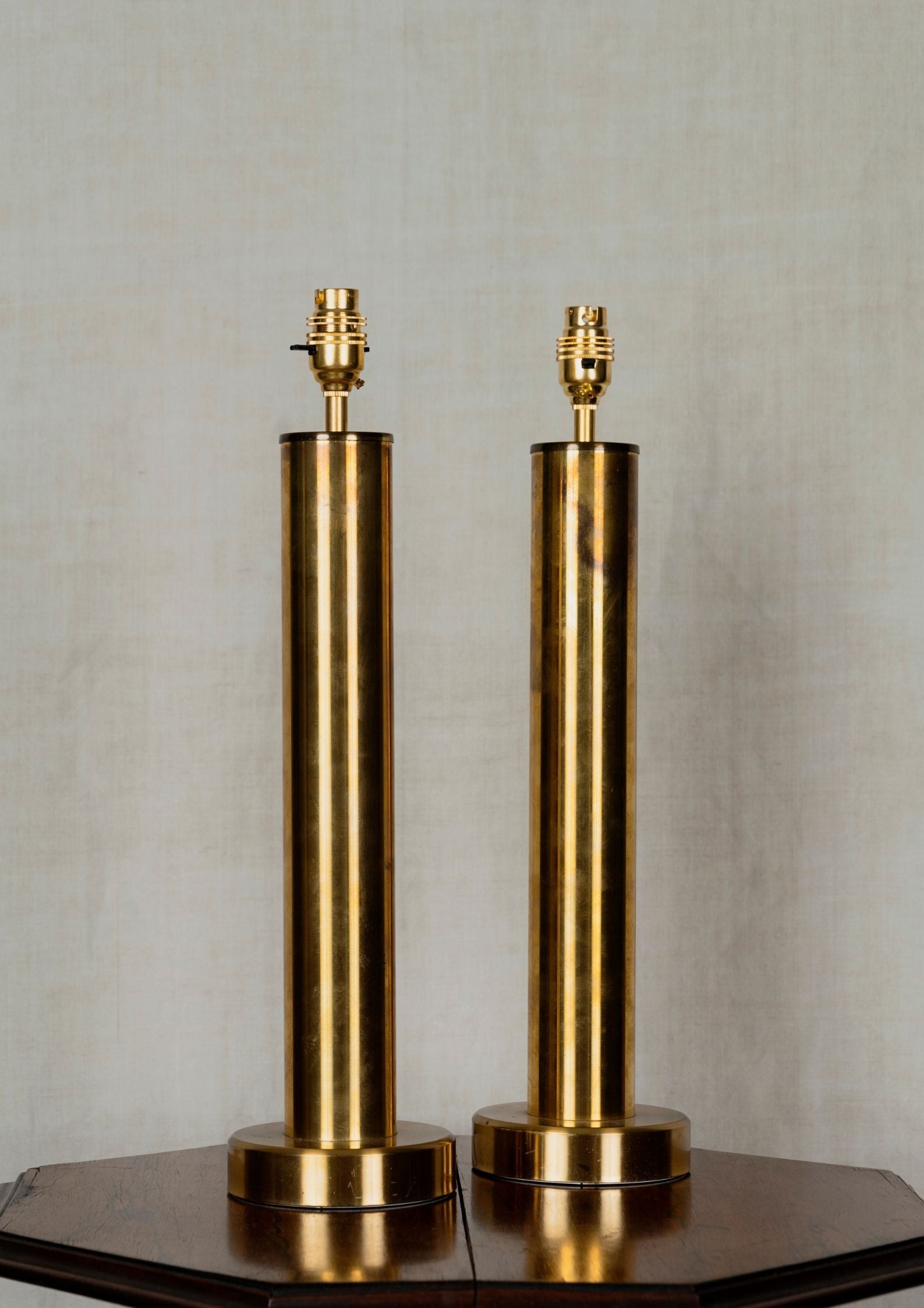 Pair of Brass Table Lamps by Kosta Elarmatur, Sweden