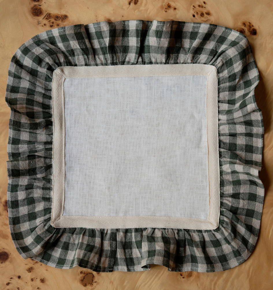 Moss Green Check Set of 2 Napkins