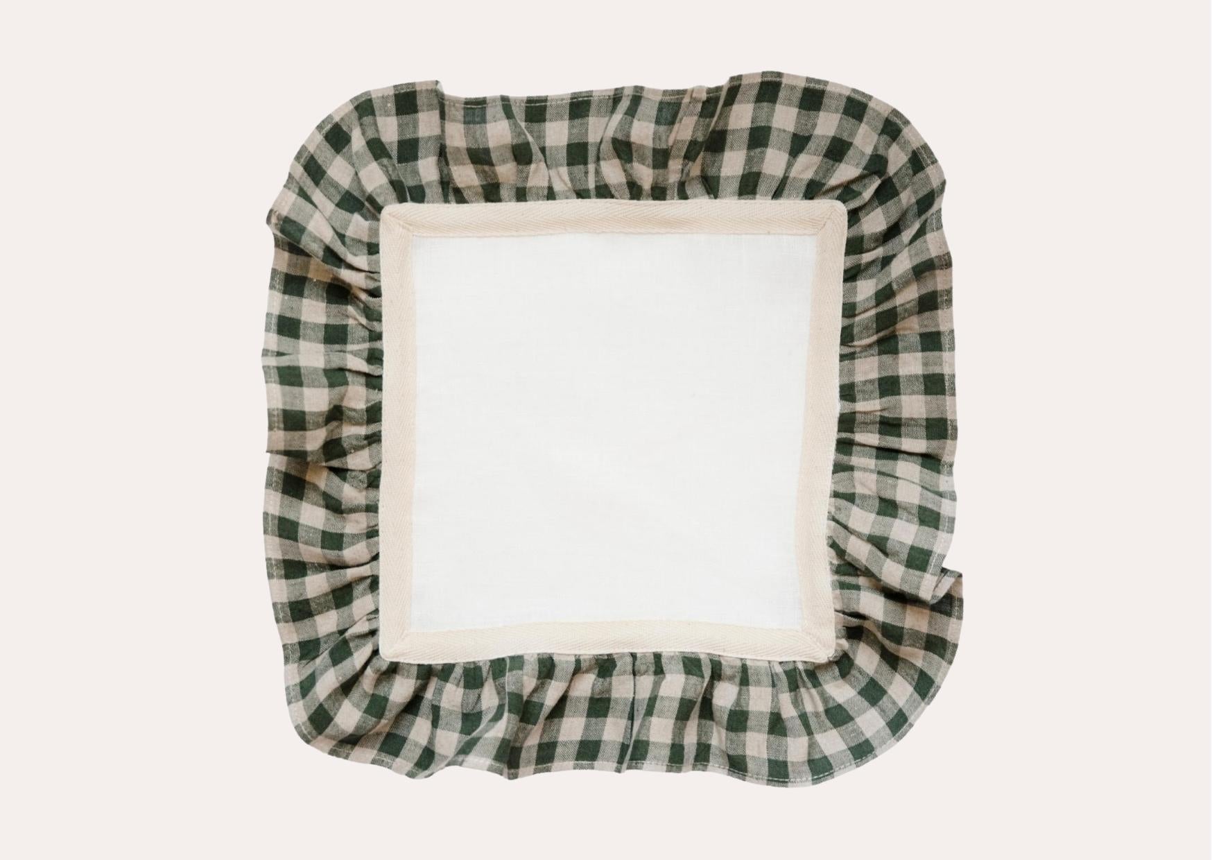 Moss Green Check Set of 2 Napkins