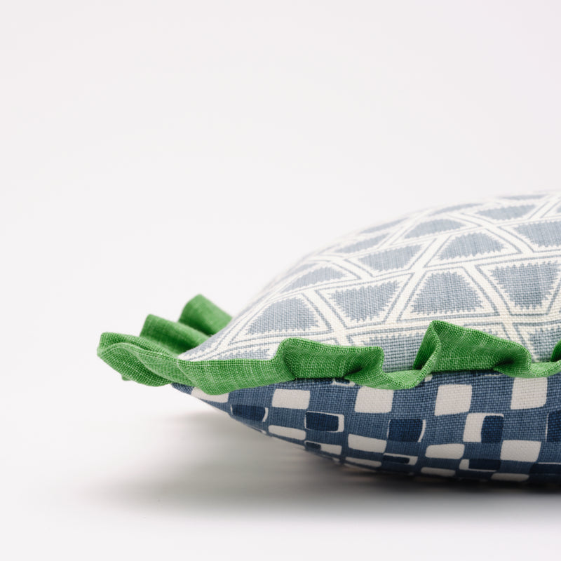 Reversible Cushion with Green Trim