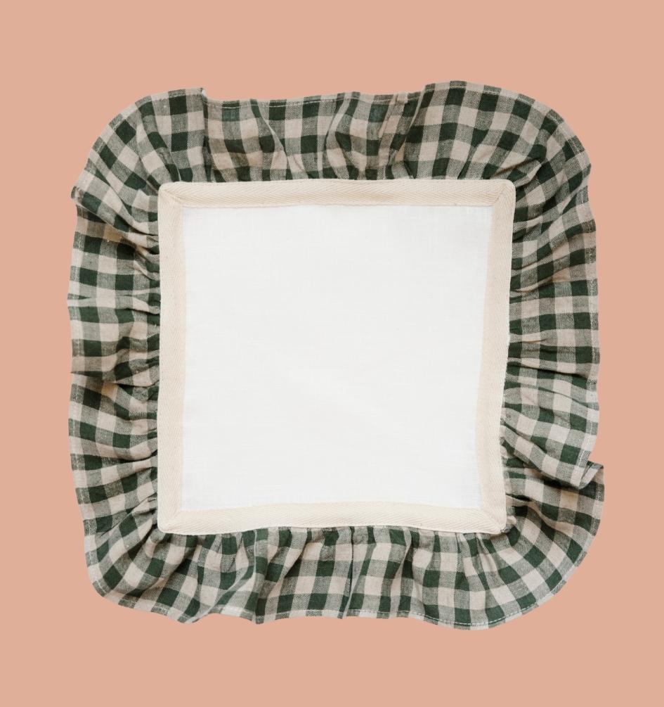 Moss Green Check Set of 2 Napkins