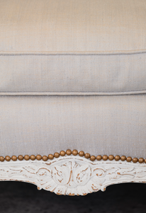 A pair of French Louis XVI Style painted Armchairs