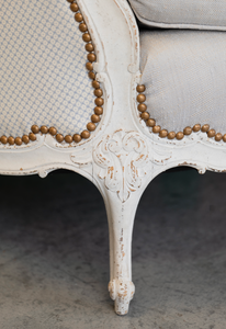A pair of French Louis XVI Style painted Armchairs