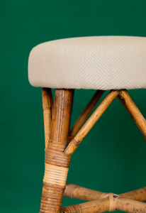 Pair of French 1920's Upholstered Stools