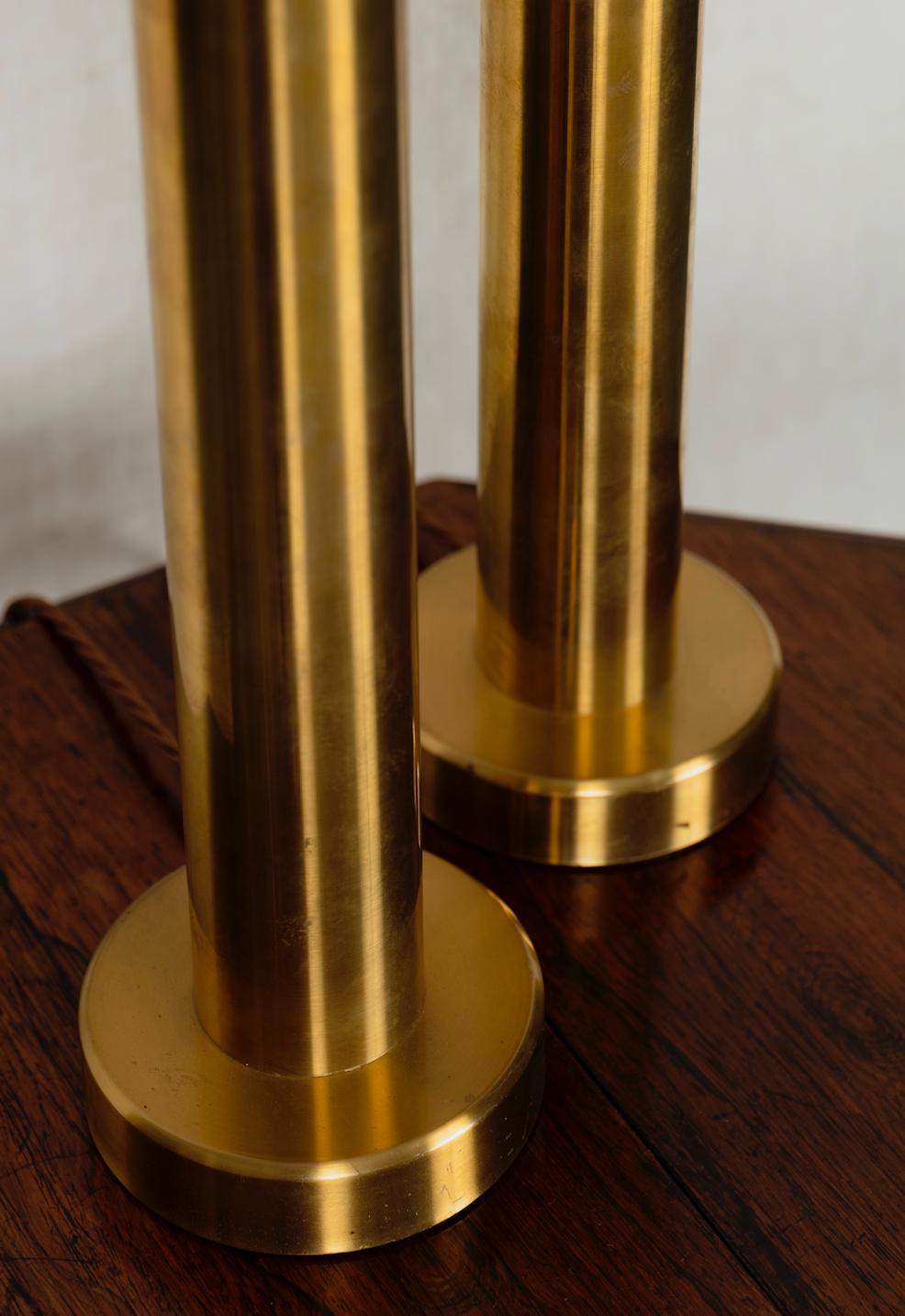Pair of Brass Table Lamps by Kosta Elarmatur, Sweden